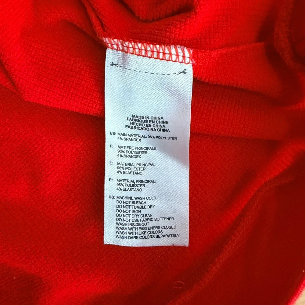 Adidas Mens‎ 1/4 Zip Golf Pullover Red Textured Activewear Sweatshirt L